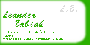 leander babiak business card